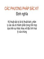 Bài giảng các phương pháp sắc ký