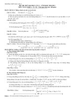 De thi thu DH lan 2 THPT Hau Loc 2 - Thanh hoa