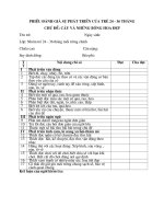 phiếu đánh giá sự phát triển của trẻ 24-36 tháng