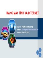 Bài giảng mạng máy tính và internet   GV  nguyễn mạnh cương
