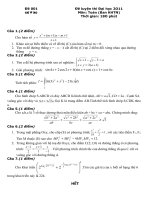 ĐỀ THI TUYỆT HAY ĐẠI HỌC 2011