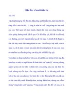 Nhận thức về người thân yêu