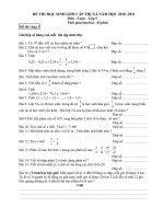 Đề thi chọn HSG Toán cấp Thị xã