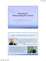 Bài giảng kinh tế vĩ mô bài 22  khủng hoảng khu vực euro