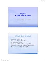 bài giảng kinh tế vĩ mô bài 4  chính sách tài khóa