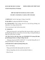 BIÊN BẢN HỌP XÉT ĐÁNH GIÁ CHẤT LƯỢNG  TỔ CHỨC CƠ SỞ ĐẢNG VÀ ĐẢNG VIÊN NĂM 2010