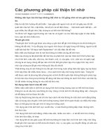 CÁC PHƯƠNG PHÁP CẢI THIỆN TRÍ NHỚ