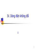 Bài giảng điện học   chương IV  dòng điện không đổi