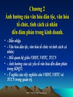 Chương 2   ảnh hưởng của văn hóa dân tộc, văn hóa tổ chức, tính cách cá nhân đến đàm phán kinh doanh