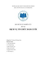 tiểu luận quản trị kinh doanh Dịch vụ tổ chức đám cưới