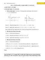 Sự đồng biến và nghịch biến của hàm số