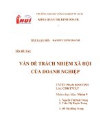 tiểu luận quản trị kinh doanh  Vấn đề trách nhiệm xã hội của doanh nghiệp