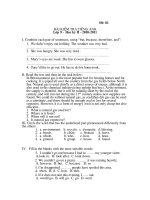 2 Đề và đáp án thi HKII Anh văn 9