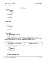 Mẫu Giáo án của sở giáo dục Tây Ninh