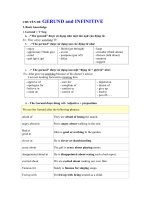 CHUYÊN ĐỀ  GERUND and INFINITIVE