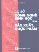 GIÁO TRÌNH CƠ SỞ CÔNG NGHỆ SINH HỌC VÀ SẢN XUẤT DƯỢC PHẨM