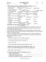 One Period Test (N.4) English 7