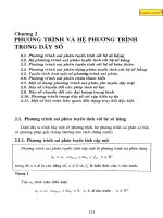 Tìm số hạng tổng quát của dãy bằng phương pháp sai phân tuyến tính