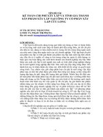 KẾ TOÁN CHI PHÍ XÂY LẮP VÀ TÍNH GIÁ THÀNH SẢN PHẨM XÂY LẮP TẠI CÔNG TY CỔ PHẦN XÂY LẮP CỬU LONG