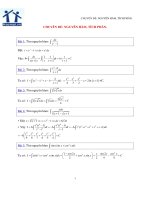 Chuyên đề nguyên hàm tích phân