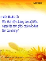 Đường tròn ngoại tiêp- đường tròn nội tiêp