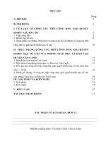 Thực trạng và giải pháp công tác tiếp công dân, giải quyết khiếu nại, tố cáo của phòng GDĐT Vân Canh