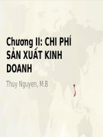 Slide môn quản trị giá trong doanh nghiệp: Chương 2: Chi phí sản xuất kinh doanh