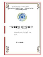 Tác phẩm tốt nghiệp của sinh viên Khoa Viết văn - Báo chí Vũ Thị Huyền Trang