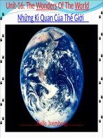 Unit 16 : the wonders of the world