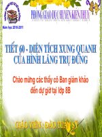 Diện tích xung quanh hình lăng trụ đứng - Thanh tra PGD