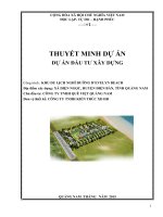 Thuyết minh dự án công trình khu du lịch nghỉ dưỡng DEVELYN BEACH