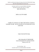 Nghiên cứu, đánh giá tác động môi trường tại khu du lịch biển Mỹ Khê Quảng Ngãi. Đề xuất giải pháp quản lí du lịch xanh