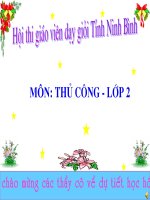 Môn : Thủ công lớp 2 Bài Thiếp chúc mừng - tiết 2