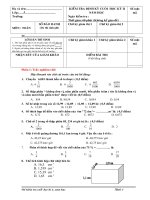 bài thi Toán + Tiếng Việt cuối hoc kì II