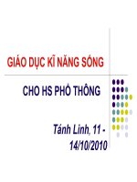 Bài giảng Giáo dục kỹ năng sống.
