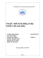 bài tập lớn kĩ thuật thực phẩm thiết kế hệ thống cô đặc NaOH 2 nồi xuôi chiều