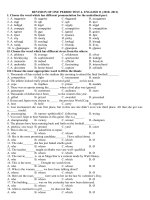 REVISION OF ONE PERIOD TEST 4