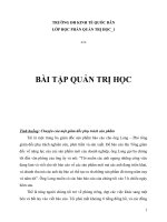 Bài tập tình huống môn quản trị học