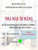 GIẢI PHÁP MẠNG VÀ HỆ THỐNG CÂN BĂNG ĐỊNH LƯỢNG  NHÀ MÁY XI MĂNG
