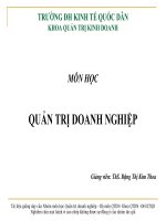 Slide môn quản trị doanh nghiệp: Chương 1: Doanh nghiệp và quản trị doanh nghiệp