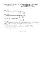 Đề + Đáp án thi HSG cấp huyện