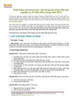 chương trình đào tạo đấu thầu 2011