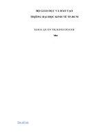 tiểu luận quản trị kinh doanh Dự án kinh doanh khởi nghiệp quán nước ép trái cây