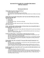 Ôn tập công nghệ 8 HKII