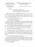 Hướng dẫn kiểm tra học kỳ II năm học 2010 - 2011