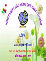 Thành phố Huế - Giáo án thi GVGH