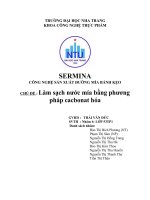 Làm sạch nước mía bằng phương pháp cacbonat hóa