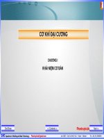 Khái niệm chung về cơ khí đại cương