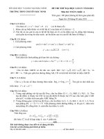 Đề thi thử đại học lần 4 - THPT Chuyên Bắc Ninh