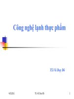 bài giảng công nghệ lạnh thực phẩm vũ duy đô